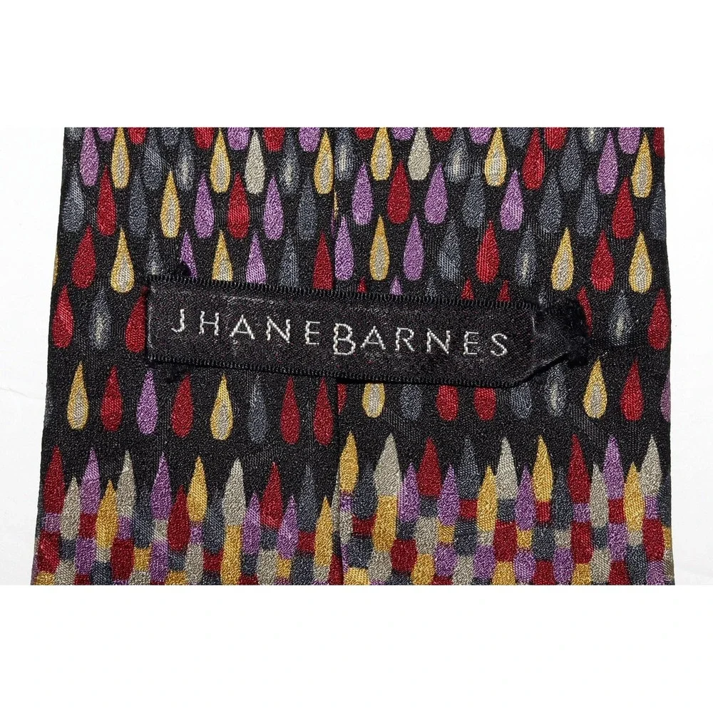 Jhane Barnes Men's Geometric Print Silk Neck‎ Tie